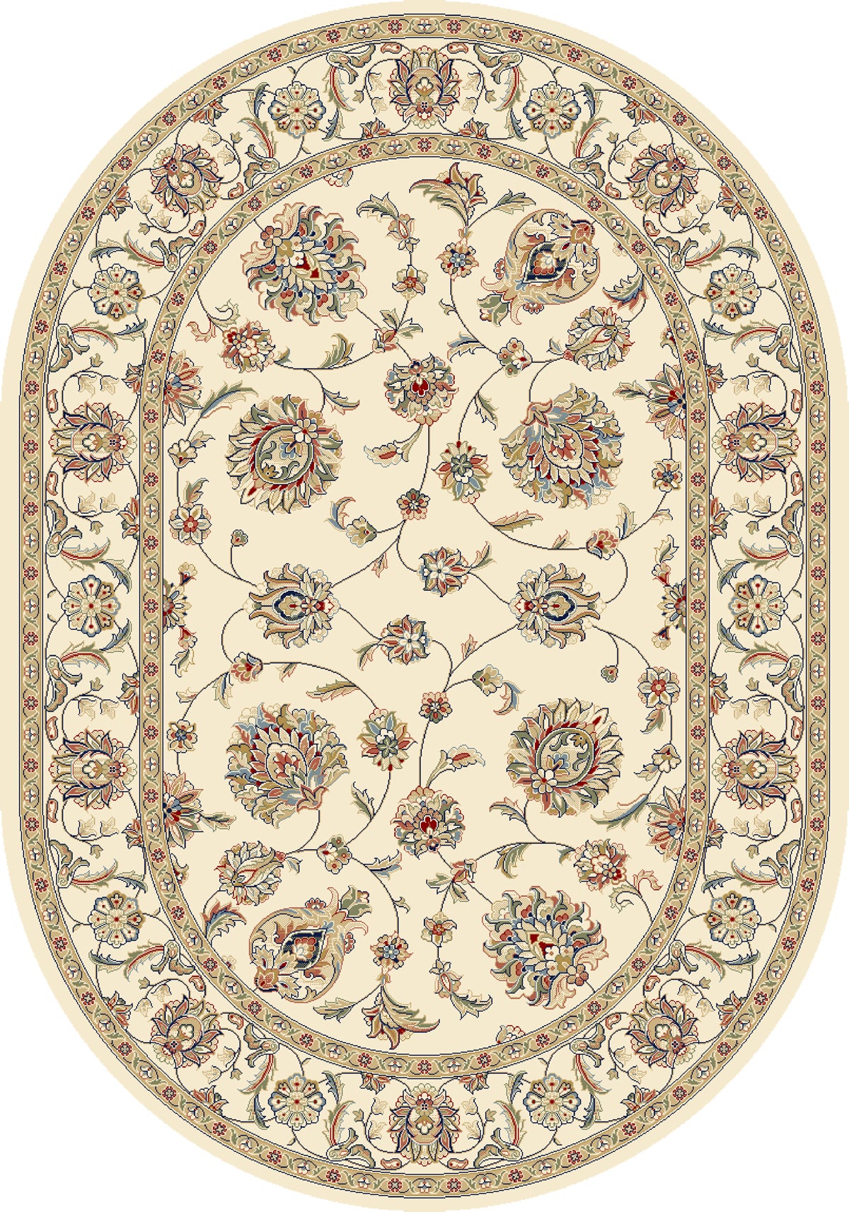 ANCIENT GARDEN 57365 IVORY/IVORY