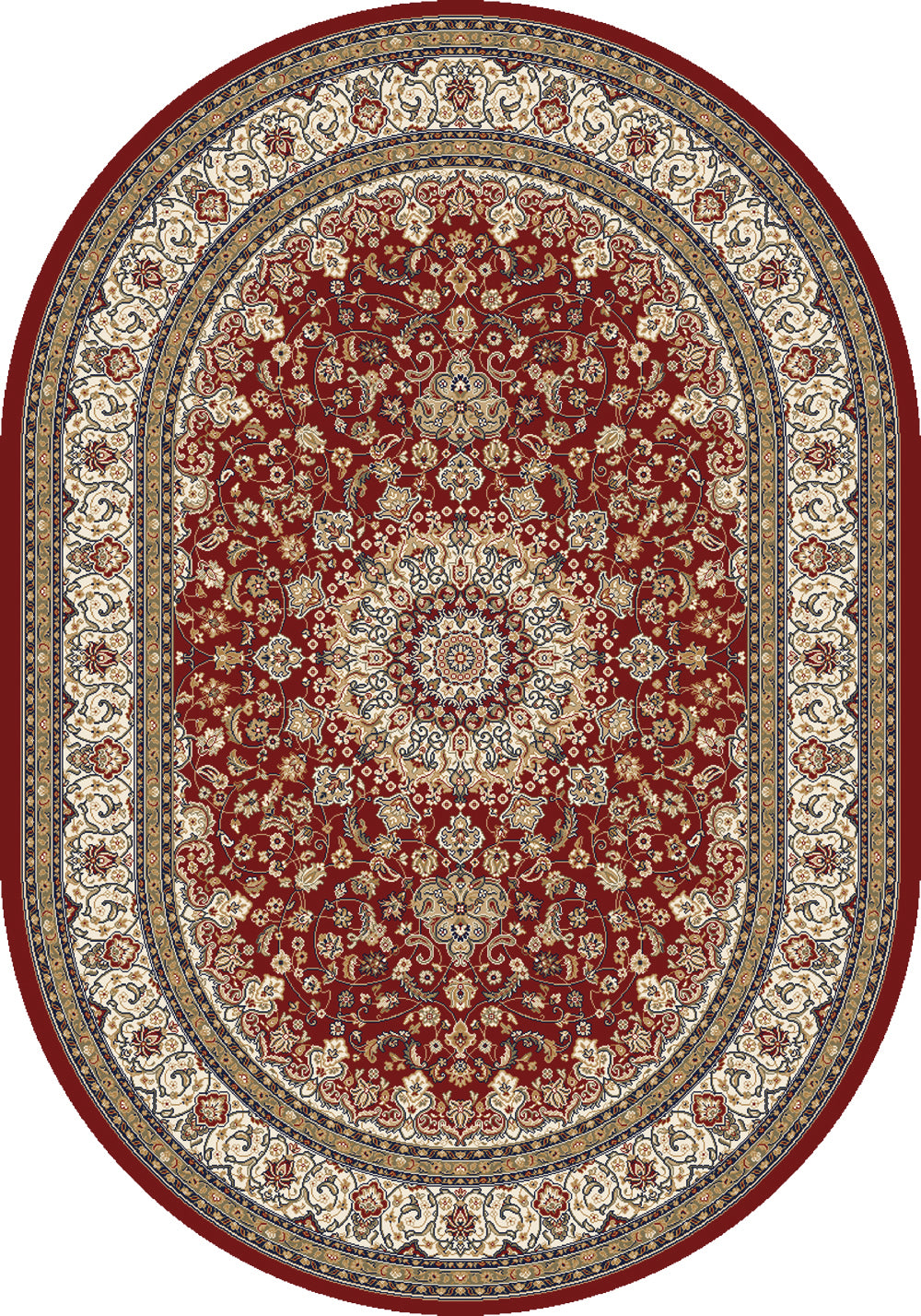 ANCIENT GARDEN 57119 RED/IVORY