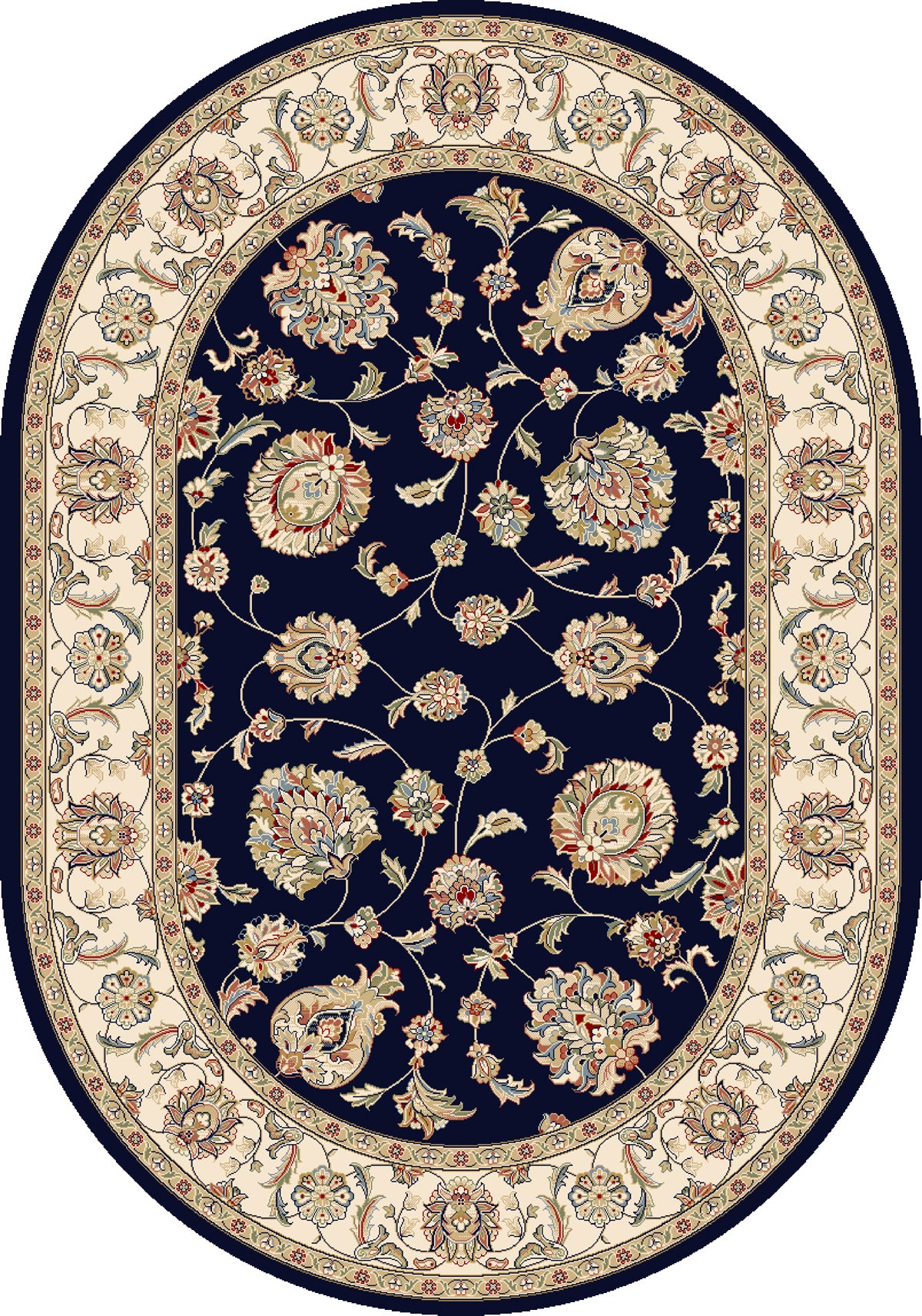 ANCIENT GARDEN 57365 BLUE/IVORY