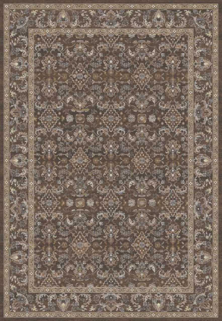ANCIENT GARDEN 57276 DARK BROWN/BEIGE/BLUE