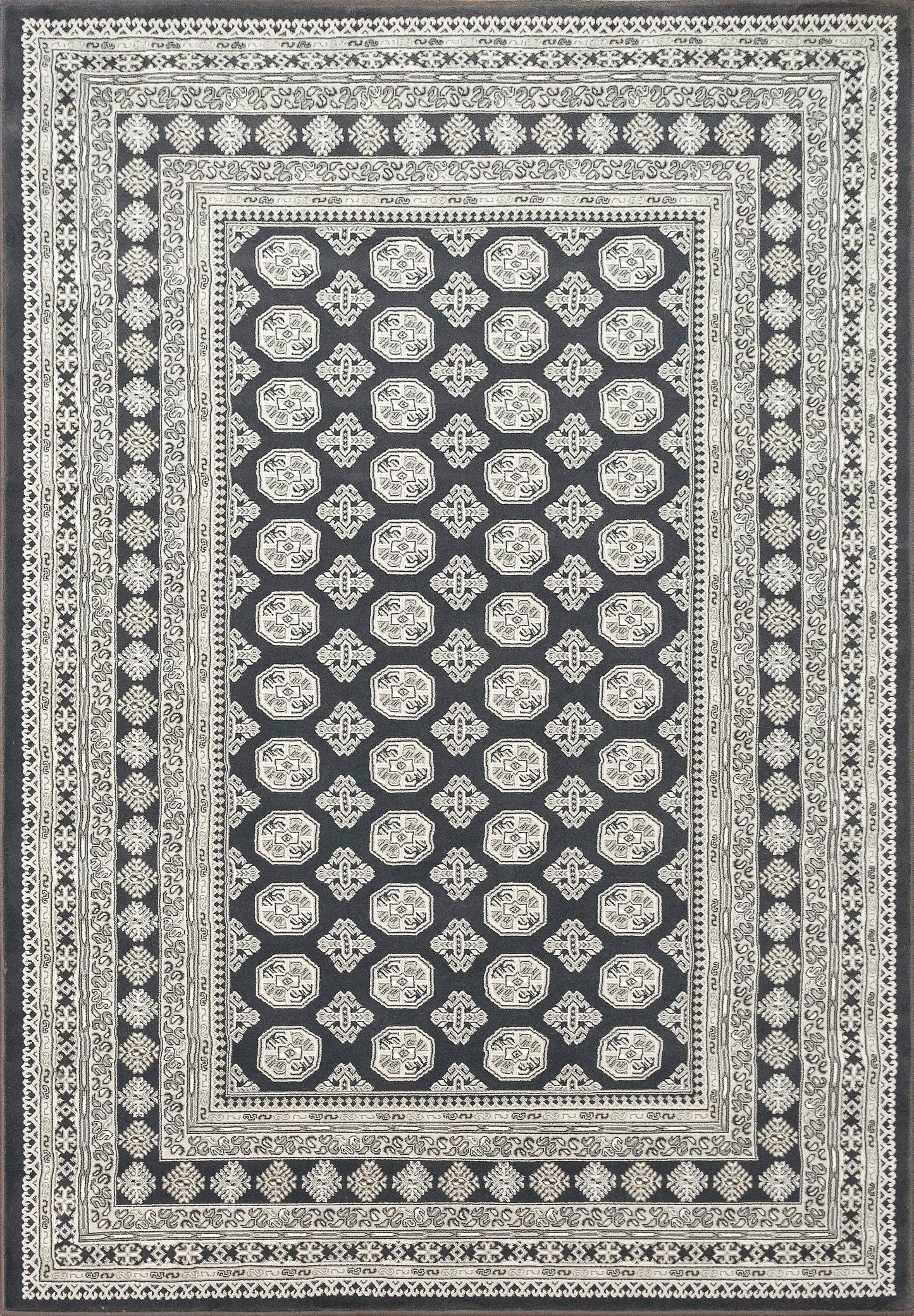ANCIENT GARDEN 57102 CHARCOAL/SILVER