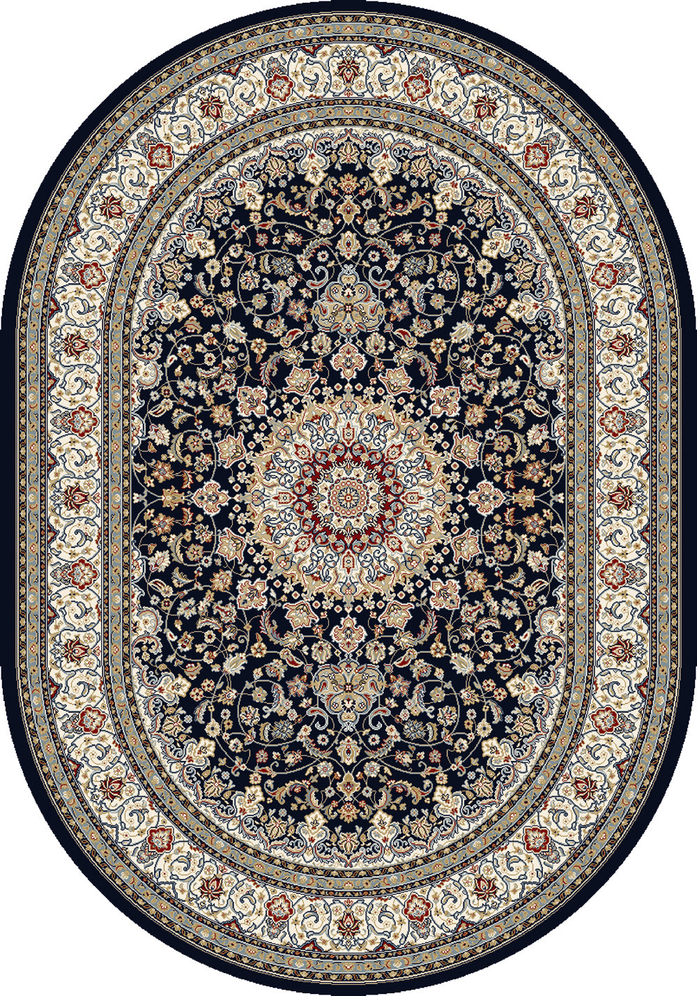 ANCIENT GARDEN 57119 BLUE/IVORY