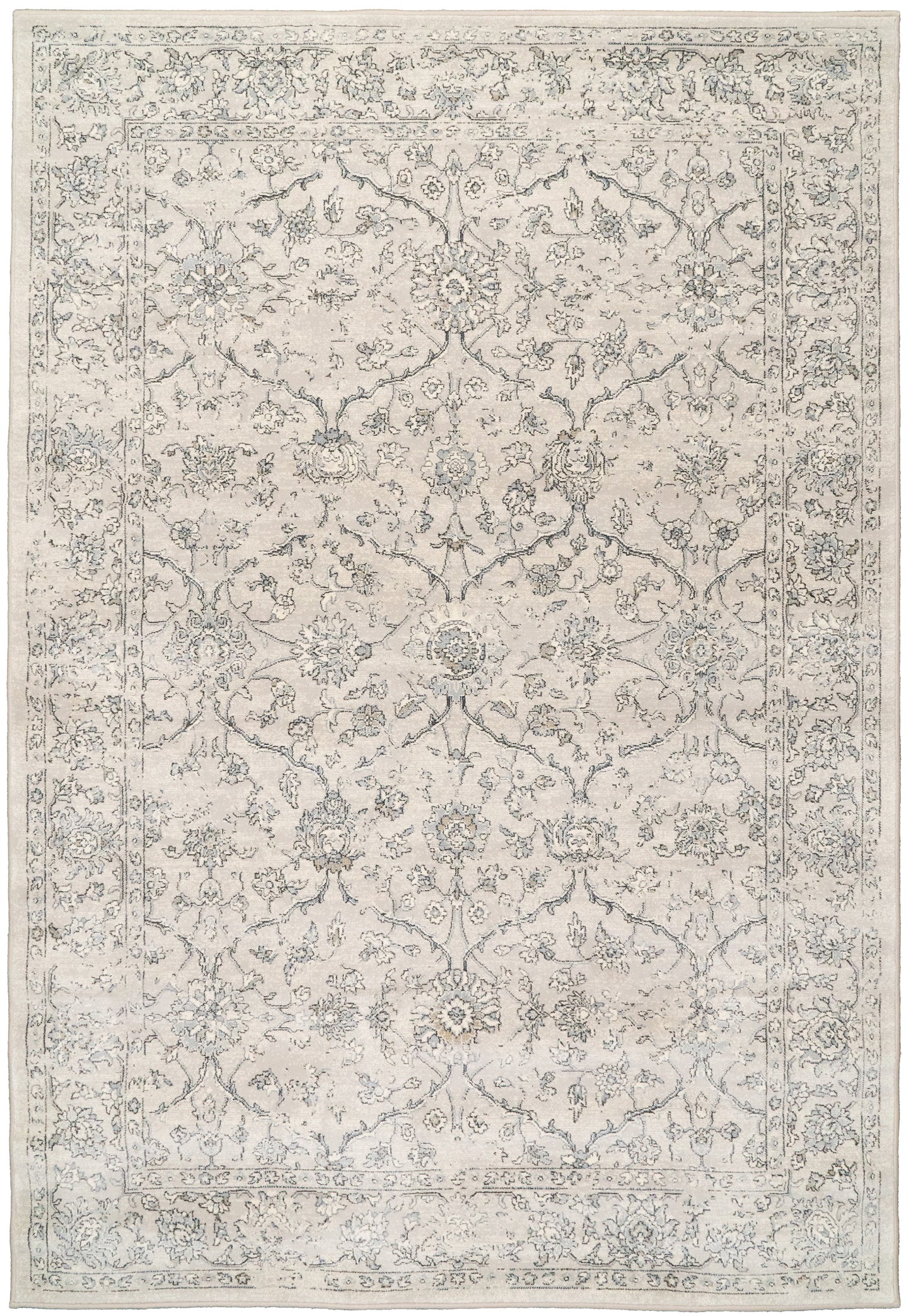 Ancient Garden Traditional Silver/Grey Classic Medium Pile Rug