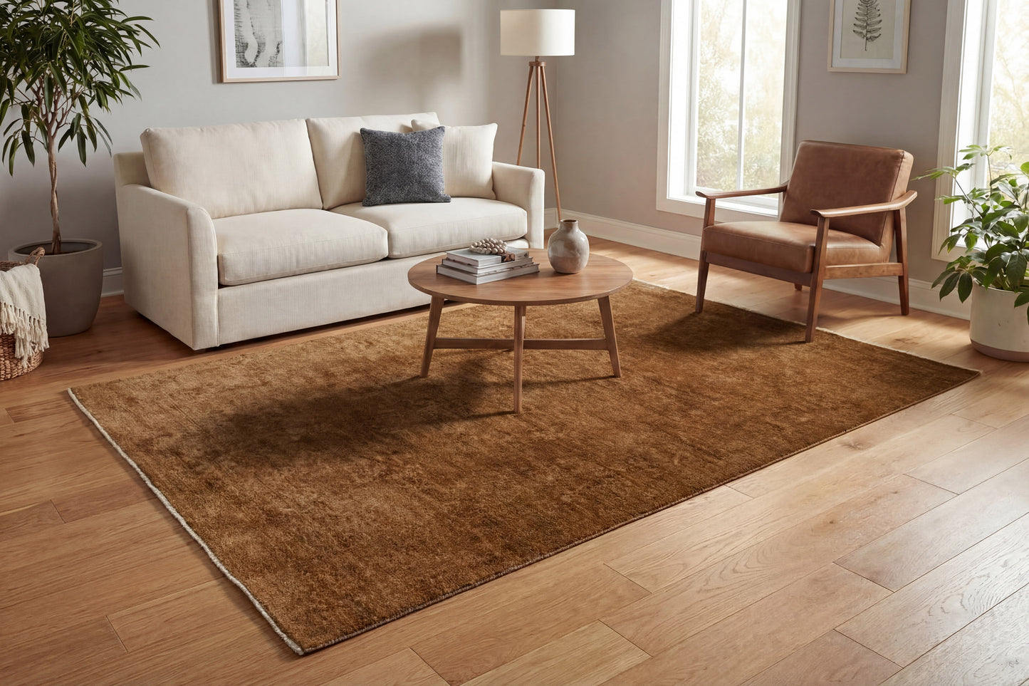 Atmos Traditional Rust Medallion Medium Pile Rug