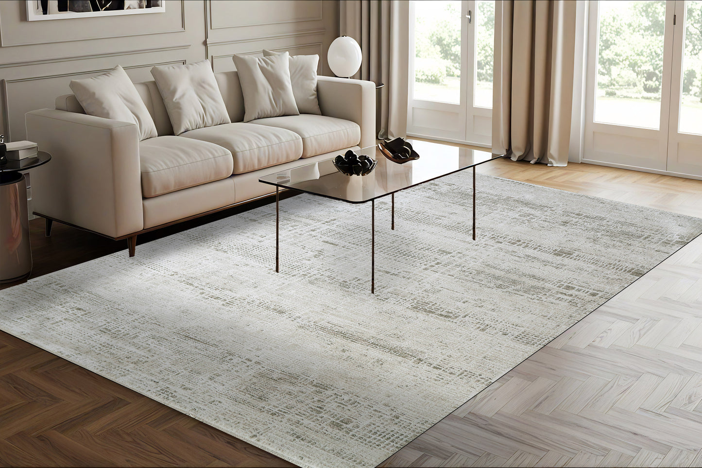 Canyon Modern Grey/Dark Grey Abstract Medium Pile Rug