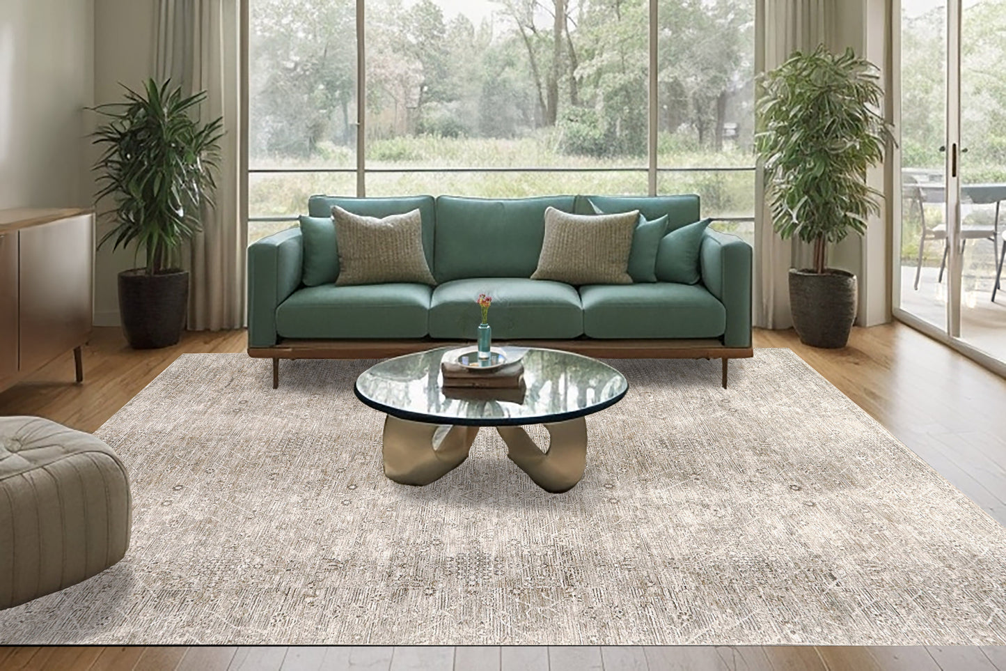 Dharma Transitional Beige/Multi Bohemian Low Pile Rug