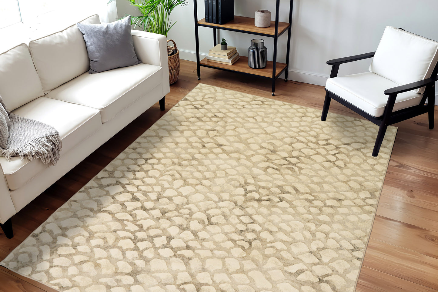 Eclipse Contemporary Ivory Modern Medium Pile Rug