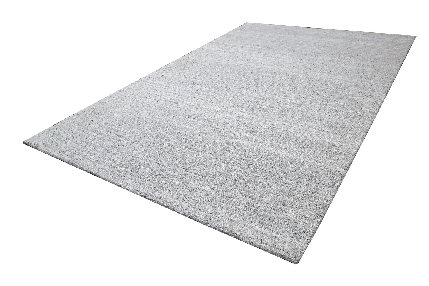 Forever Modern White/Silver Striped Low Pile Rug