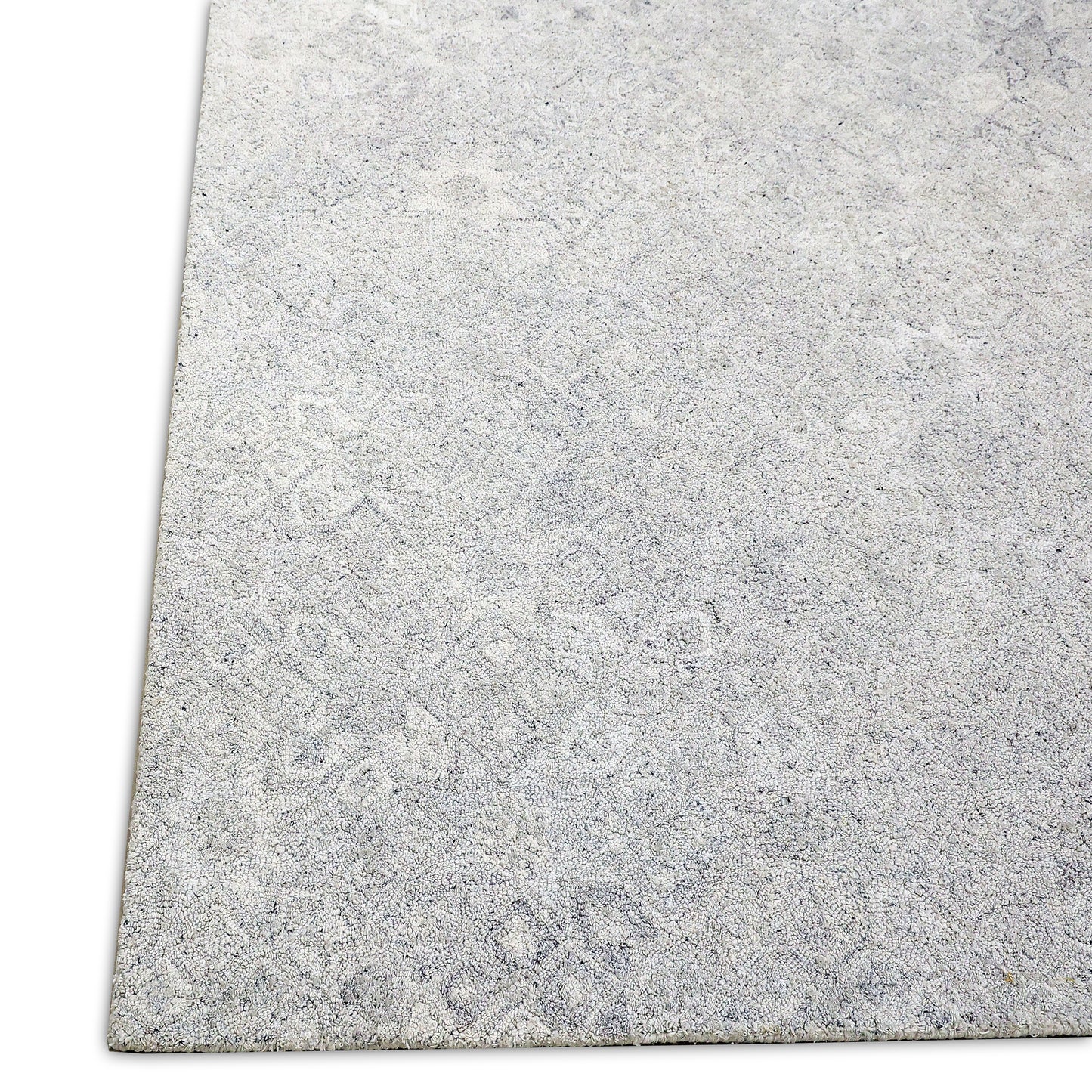Forever Modern Silver Geometric Low Pile Rug
