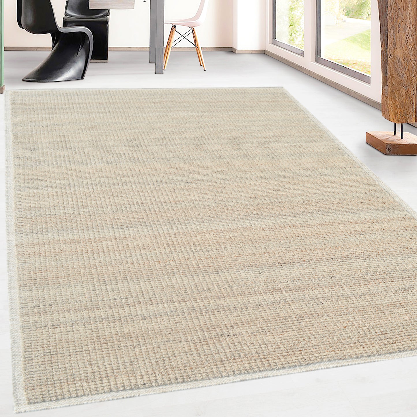 Ivy Modern Beige Solid Medium Pile Rug