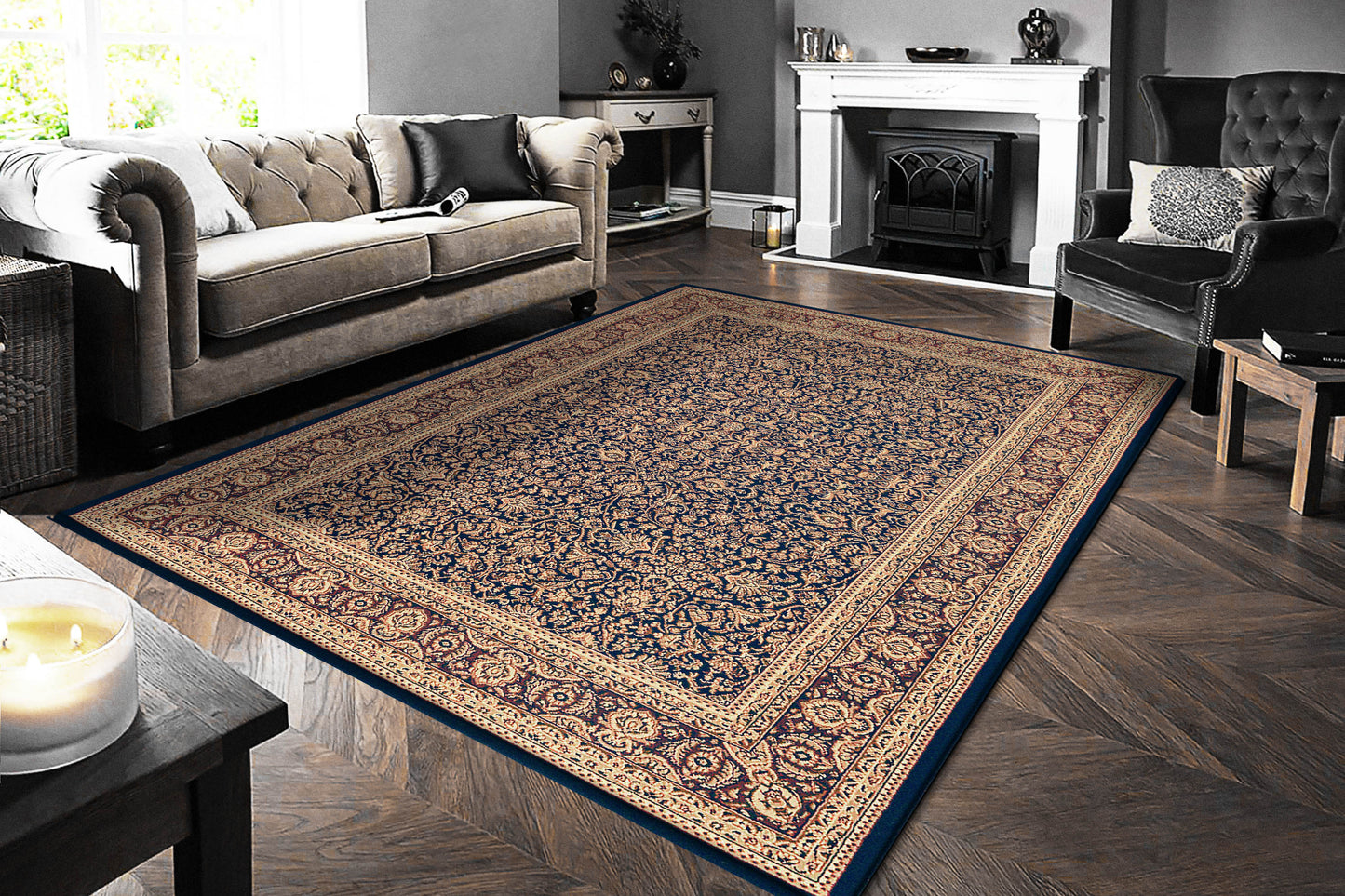 Legacy Traditional Navy Classic Medium Pile Rug