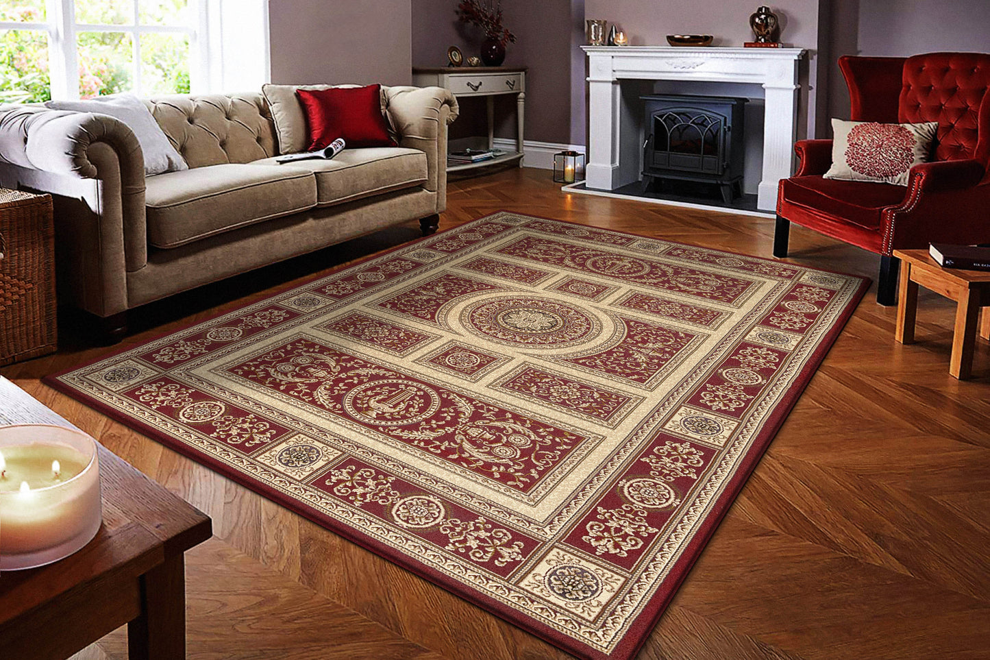 Legacy Traditional Red Classic Medium Pile Rug
