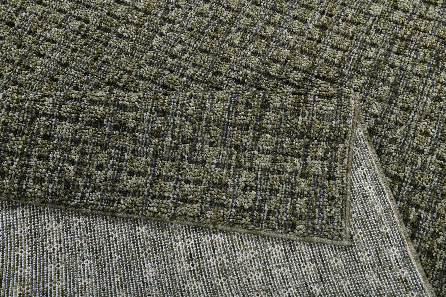Leon Modern Dark Green Woven Medium Pile Rug