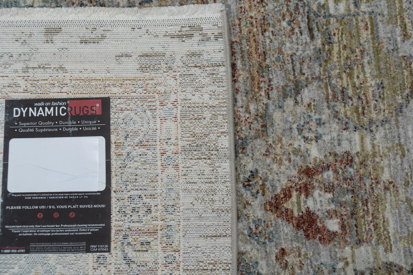Pandora Transitional Rust/Blue/Multi Damask Low Pile Rug