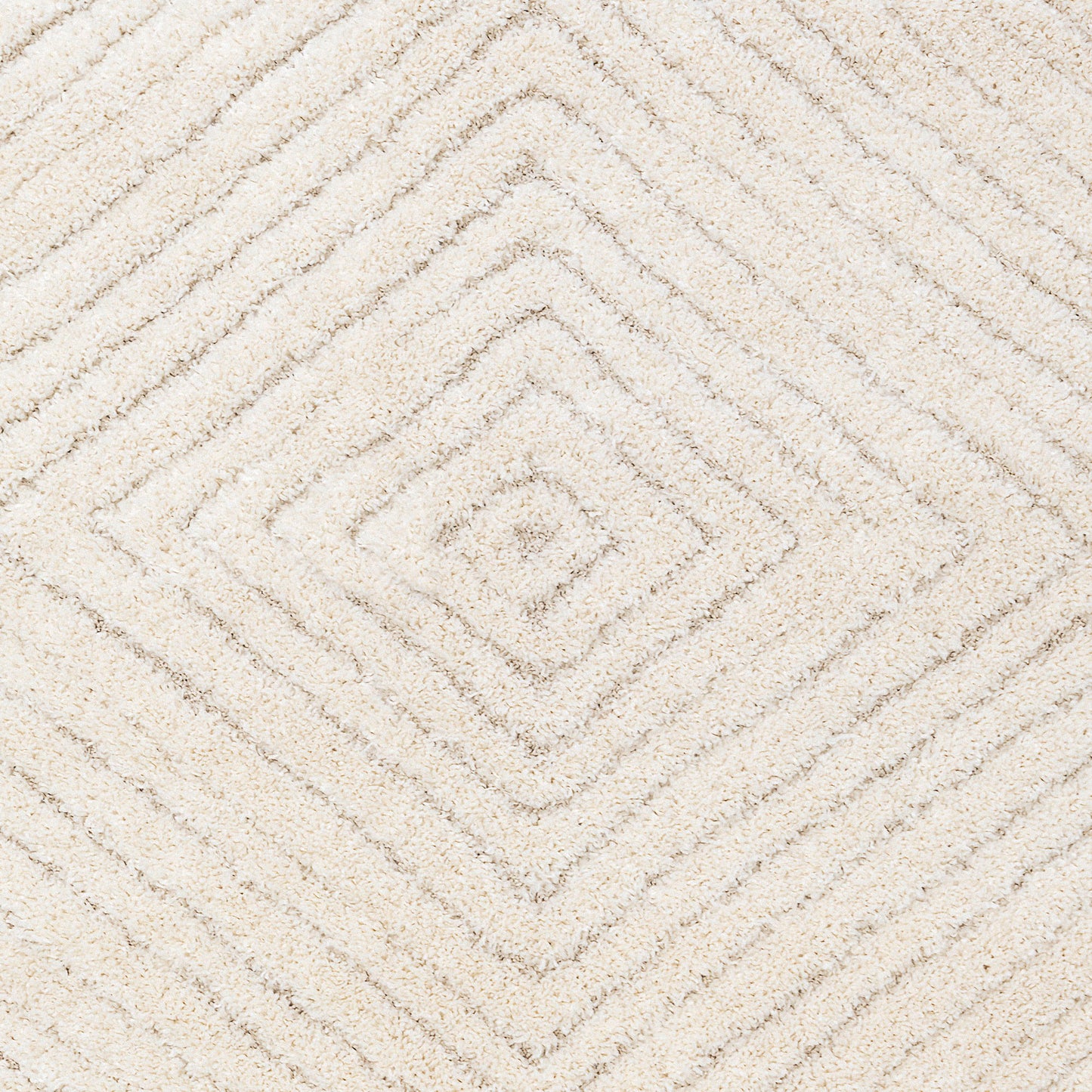 Pike Modern Light Grey/Grey Geometric Shag Rug