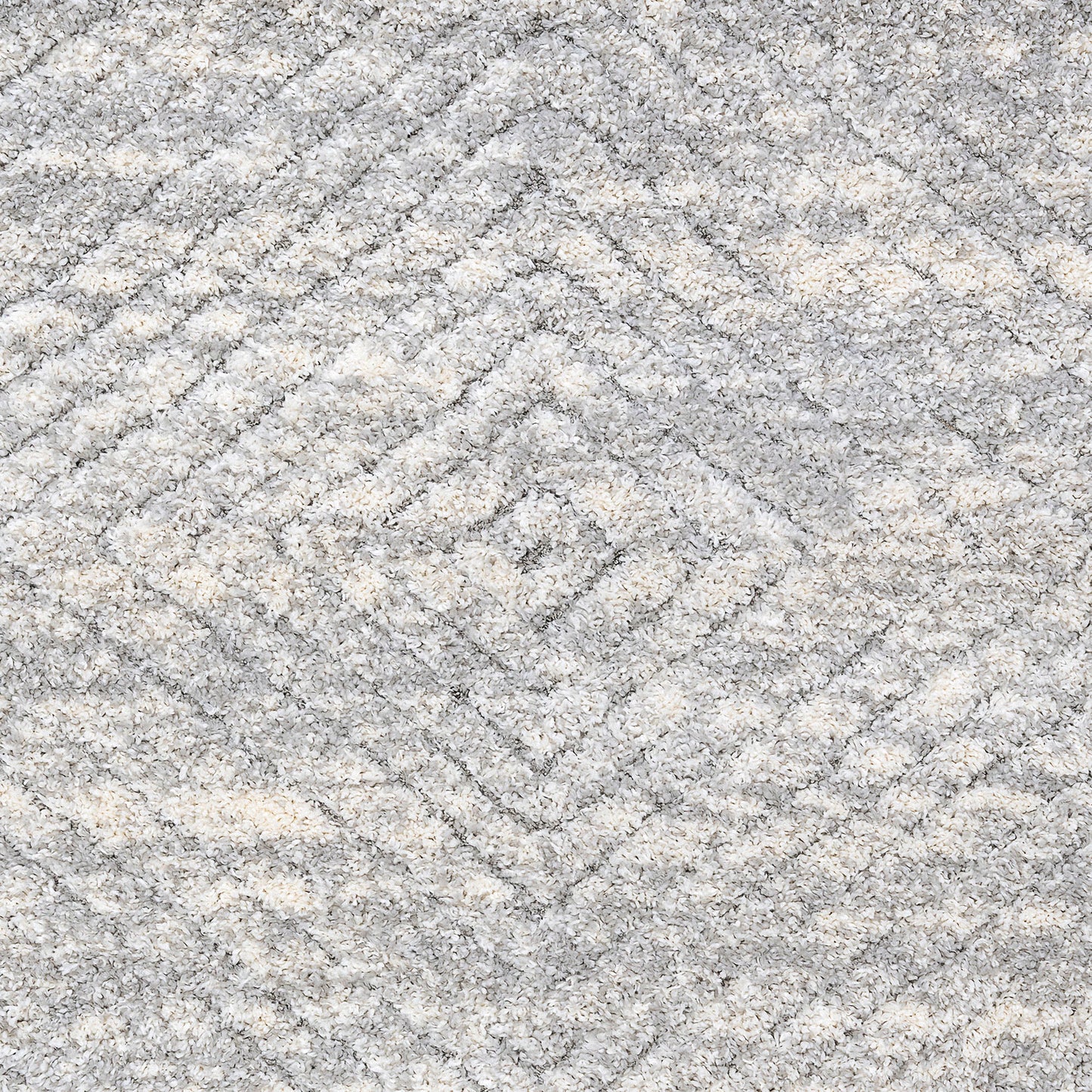 Pike Modern Grey/Dark Grey Geometric Shag Rug