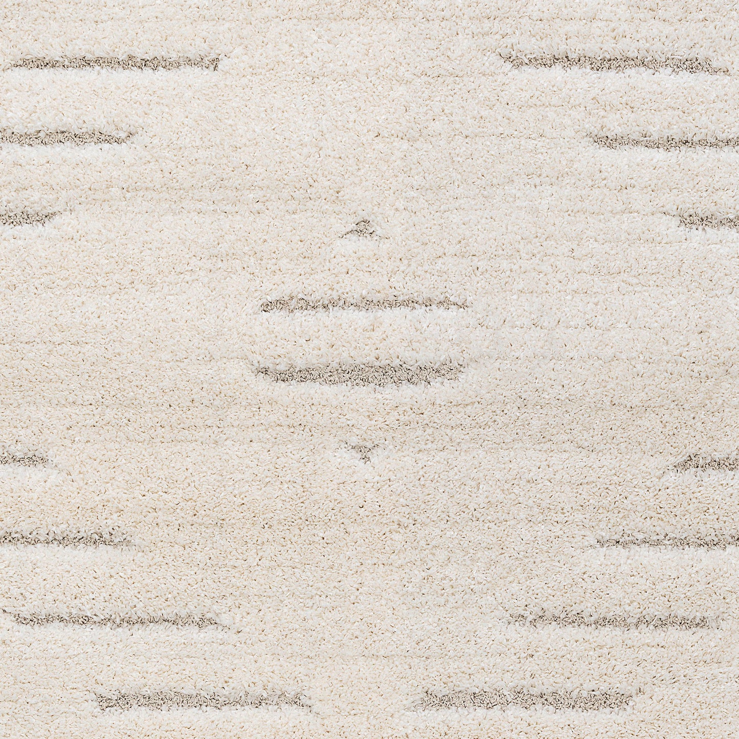 Pike Modern Ivory/Beige Geometric Shag Rug