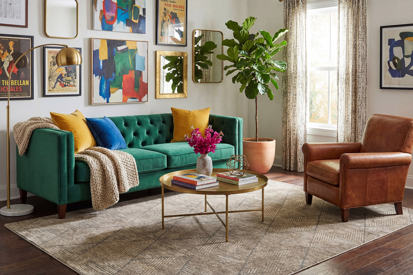 Quin Modern Dark Grey Geometric High-Low Rug