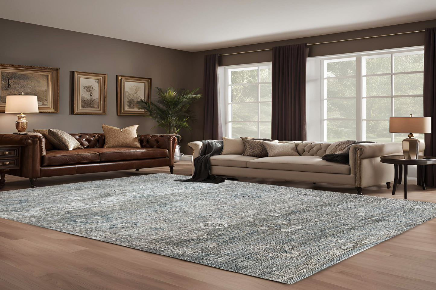 Trevi Transitional Beige/Multi Floral Medium Pile Rug
