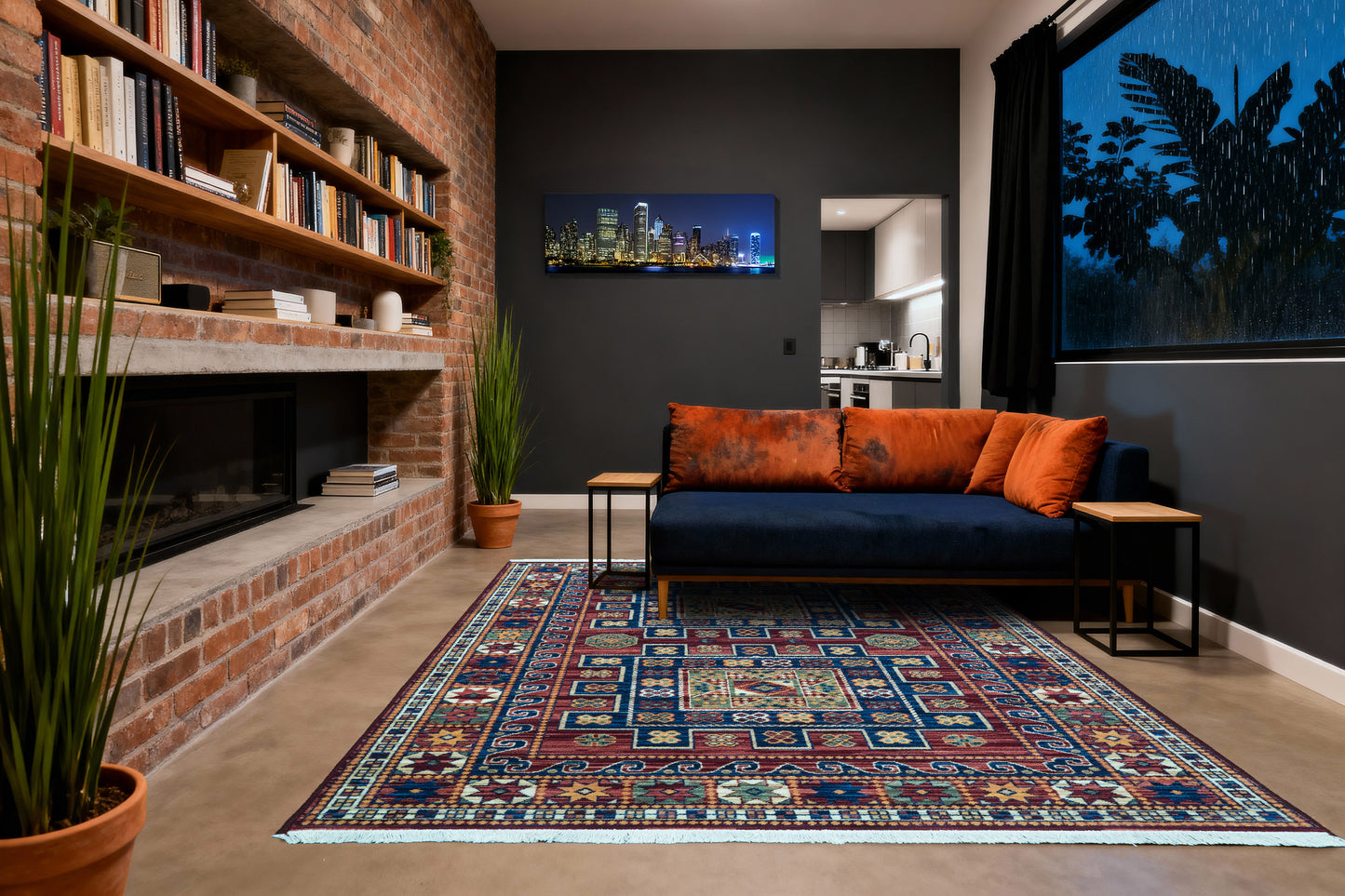 Wade Transitional Red/Multi Southwestern Medium Pile Rug
