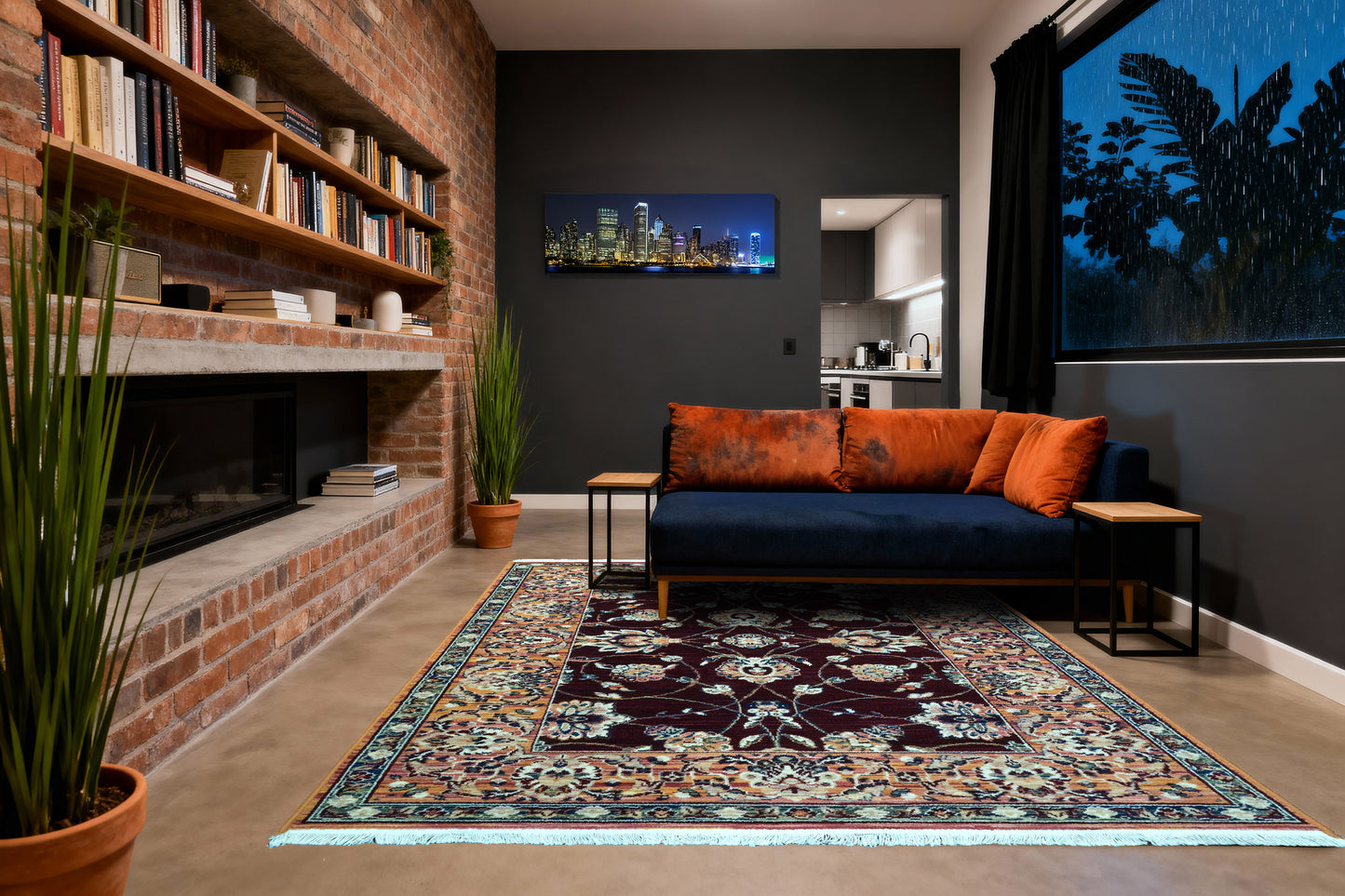 Wade Traditional Red/Multi Floral Medium Pile Rug
