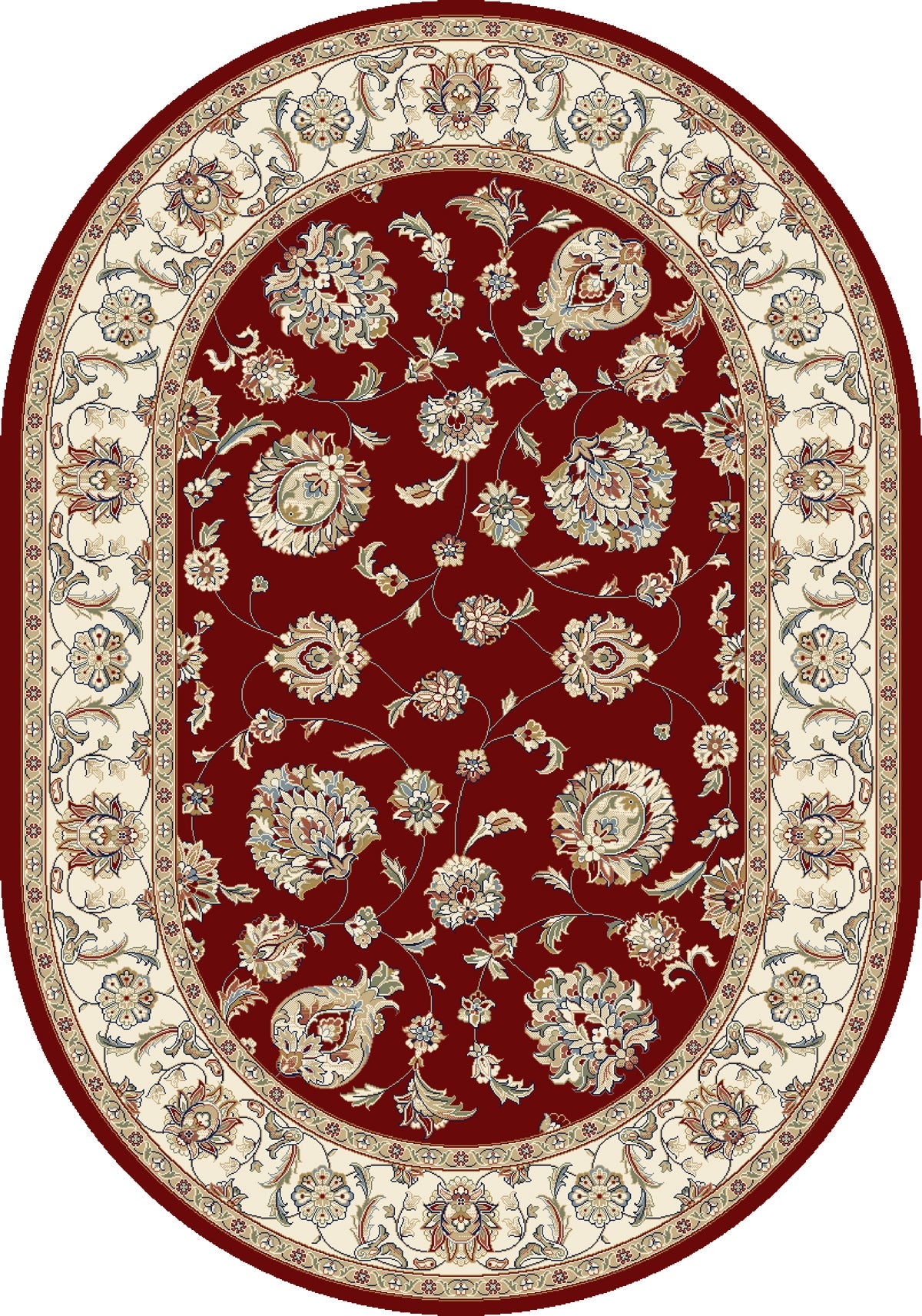Ancient Garden 57365 Red/Ivory
