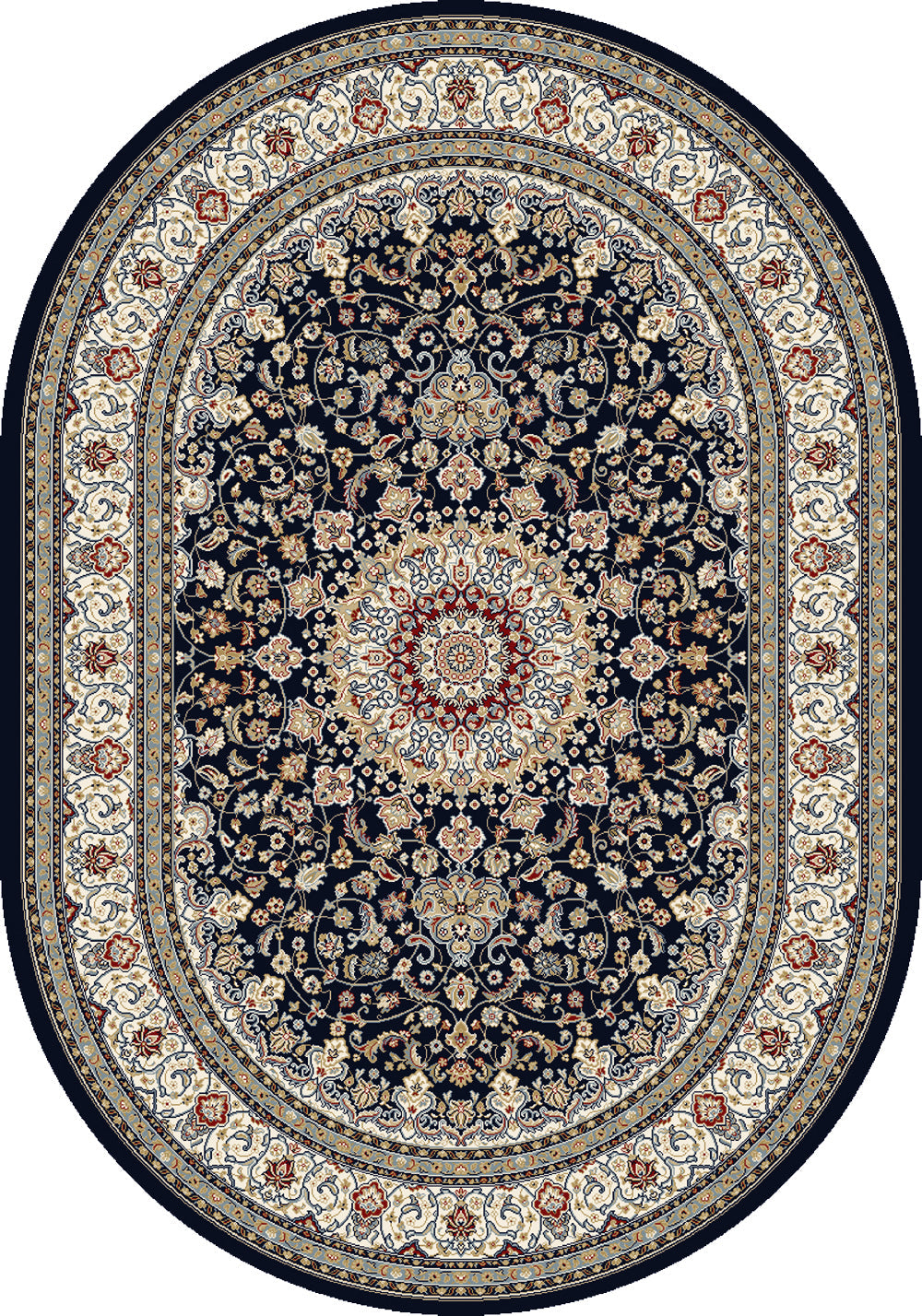 Ancient Garden 57119 Blue/Ivory