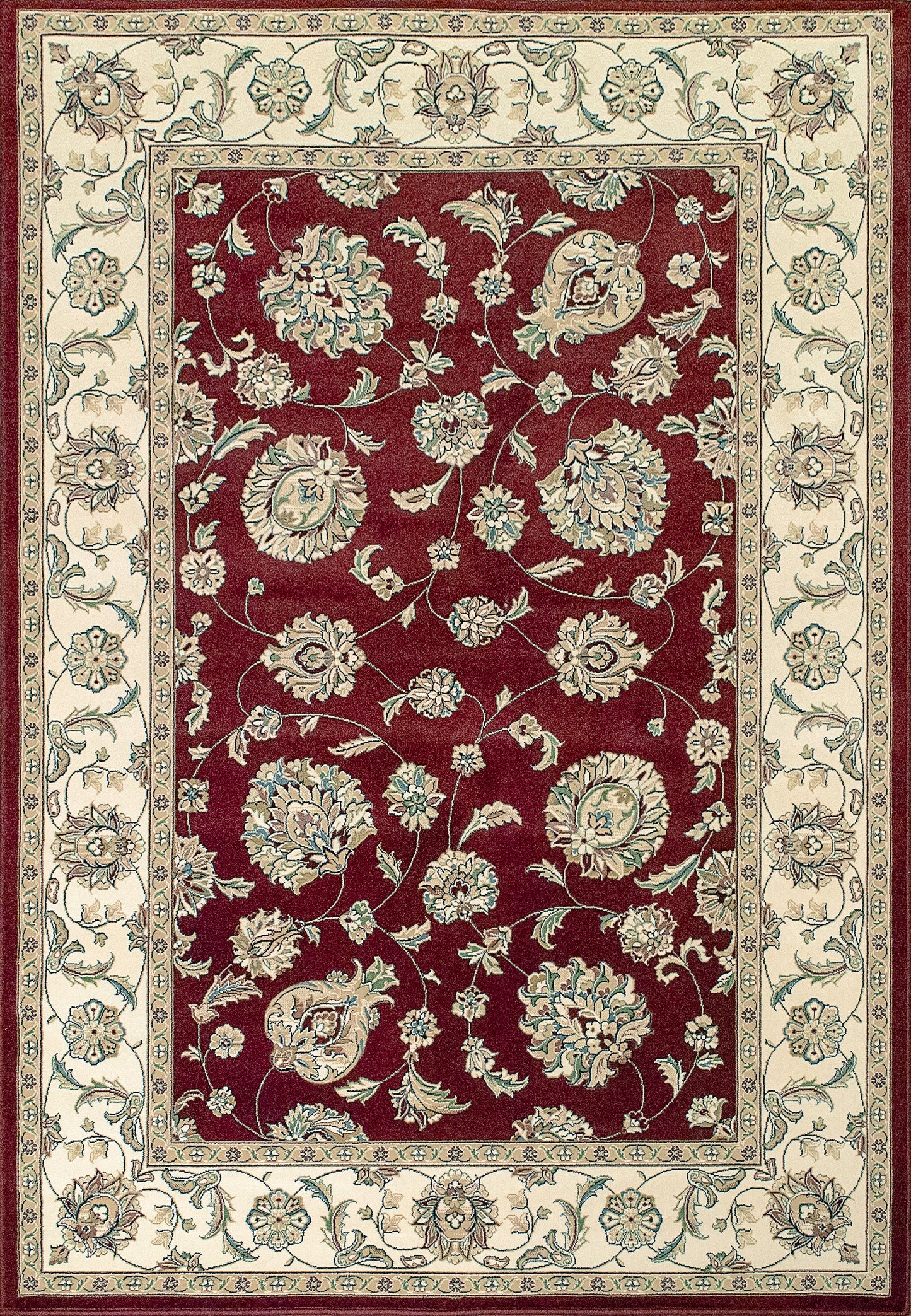 Ancient Garden 57365 Red/Ivory
