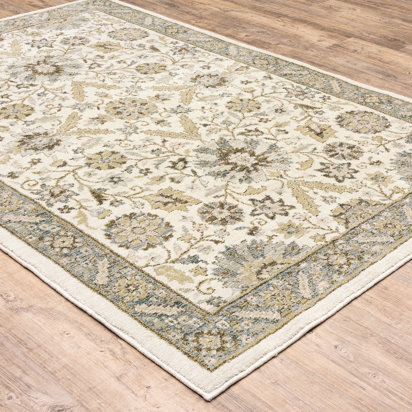 Andorra Oriental Stone/ Ivory Cut Pile Rug