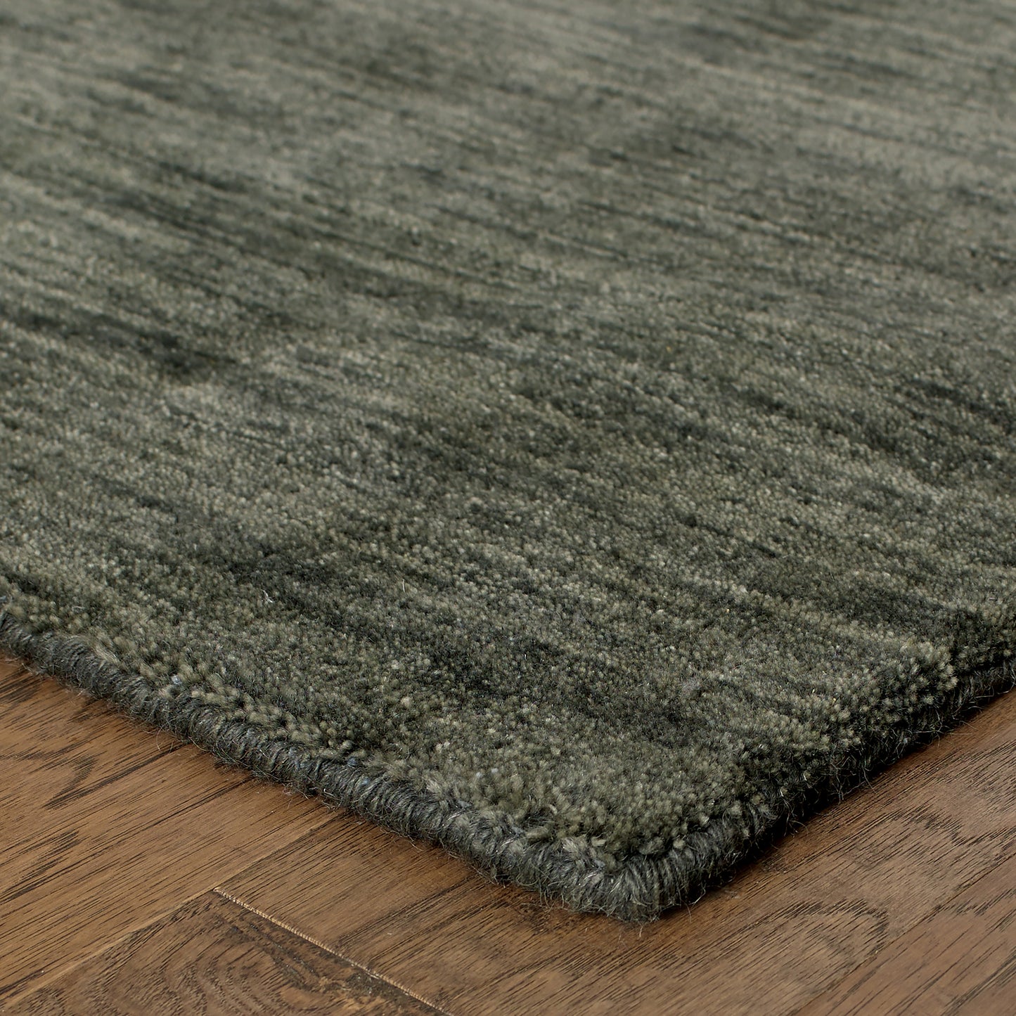 Aniston Solid Charcoal/ Charcoal Cut Pile Rug