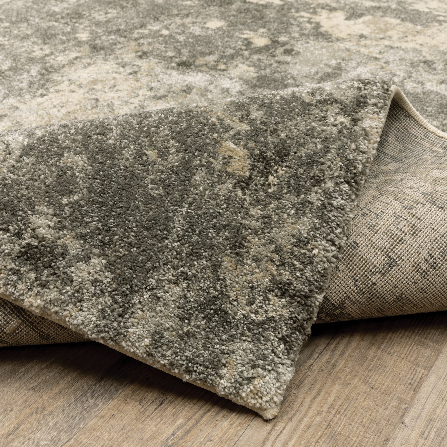 Astor Abstract Grey/ Beige Cut Pile Rug