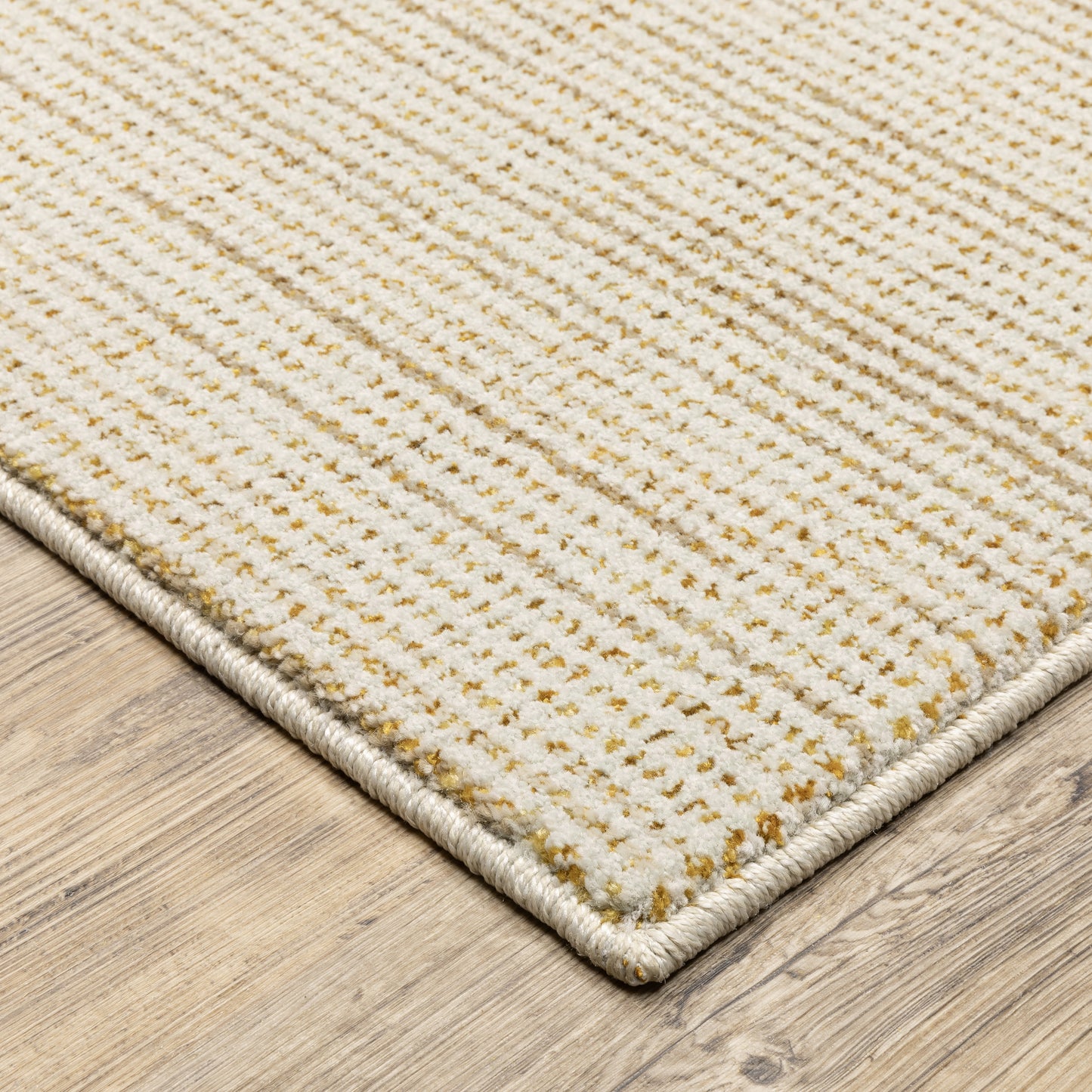 Atlas Distressed Ivory/ Gold Solid Cut Pile Rug