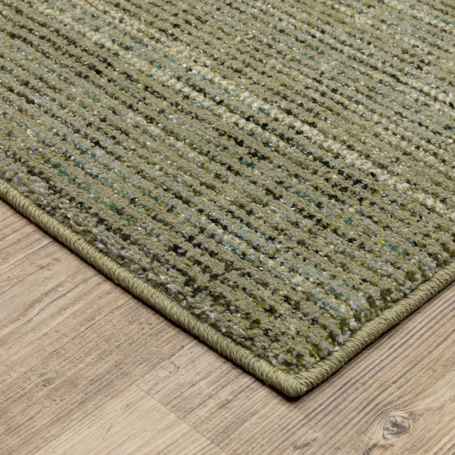 Atlas Distressed Green/ Blue Solid Cut Pile Rug