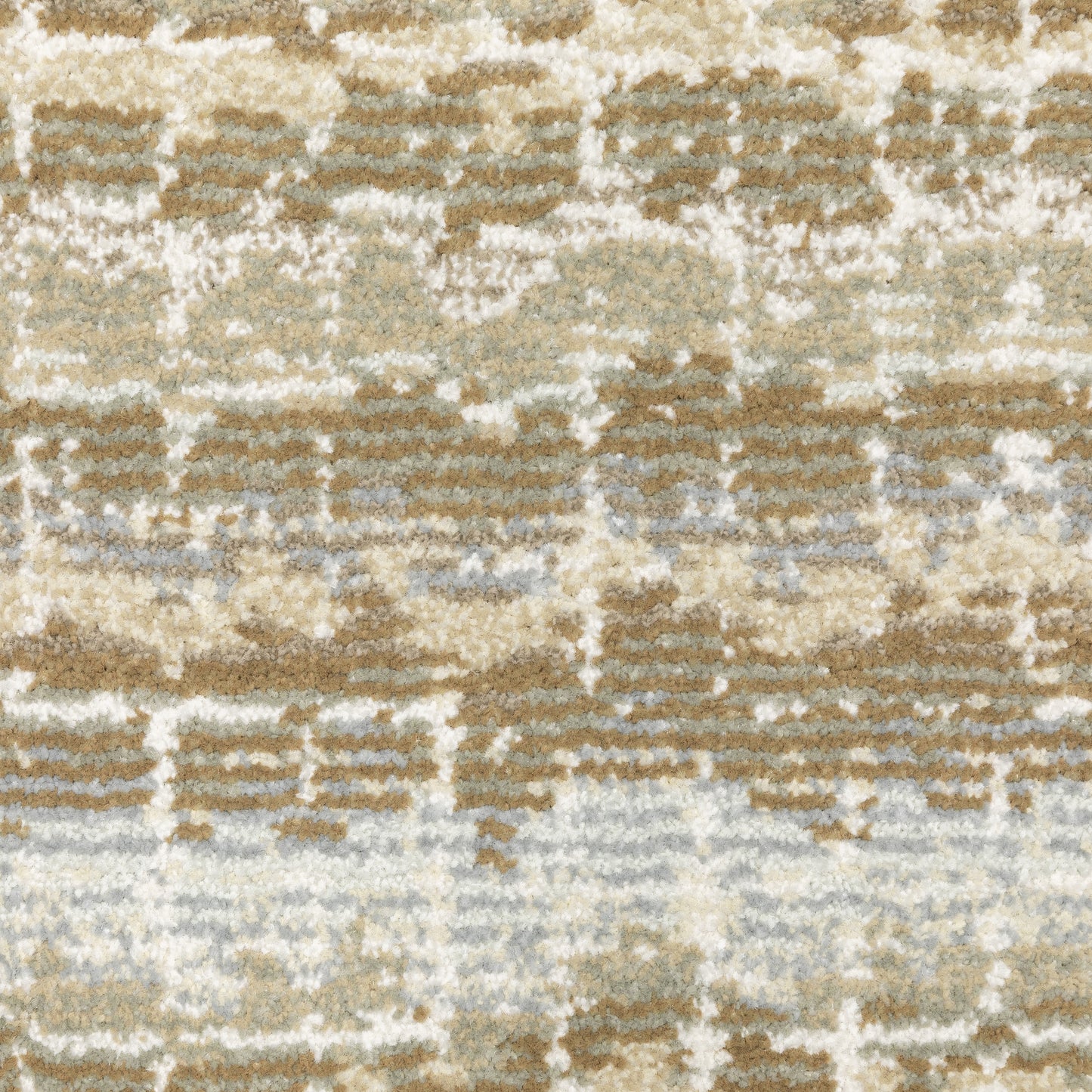 Atlas Stripe Ivory/ Grey Abstract Cut Pile Rug