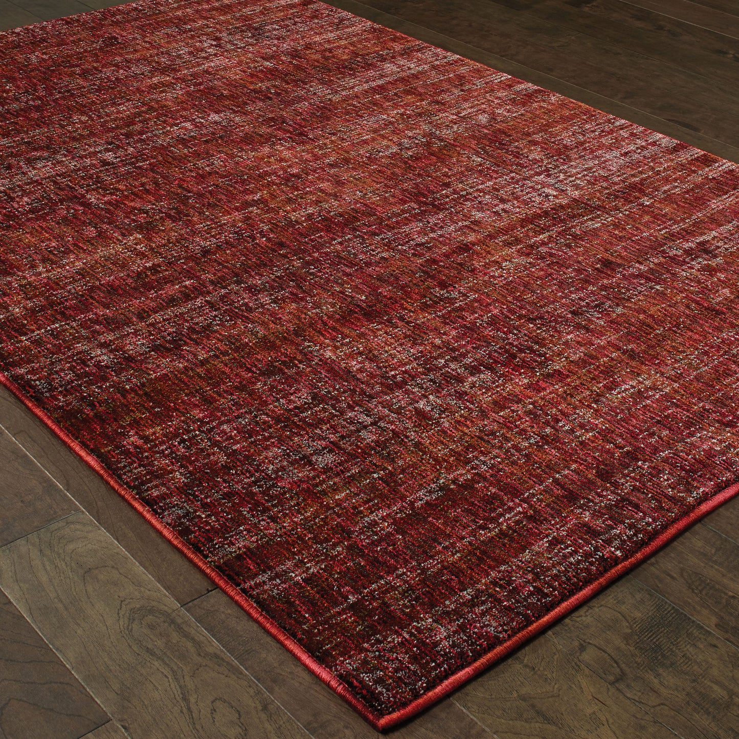 Atlas Distressed Red/ Rust Cut Pile Rug