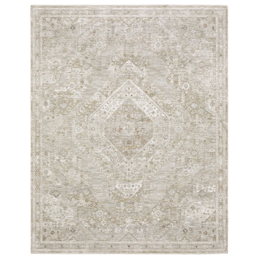 Avalon AVA06 Beige Medallion Rug