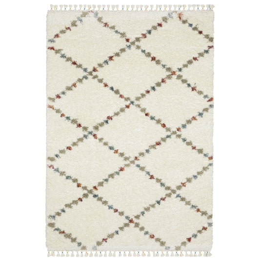Axis AX08A Ivory Lattice Rug