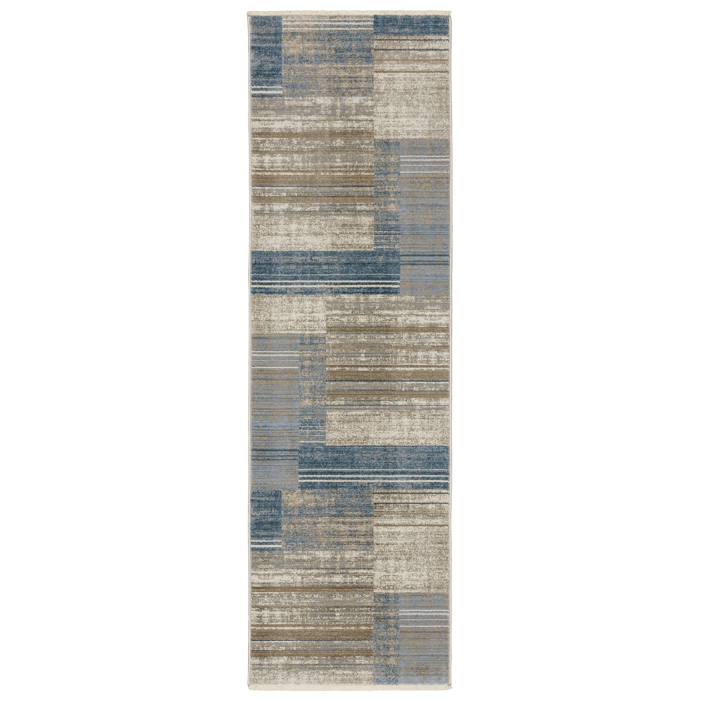 Bauer 090B2 Blue Distressed Rug
