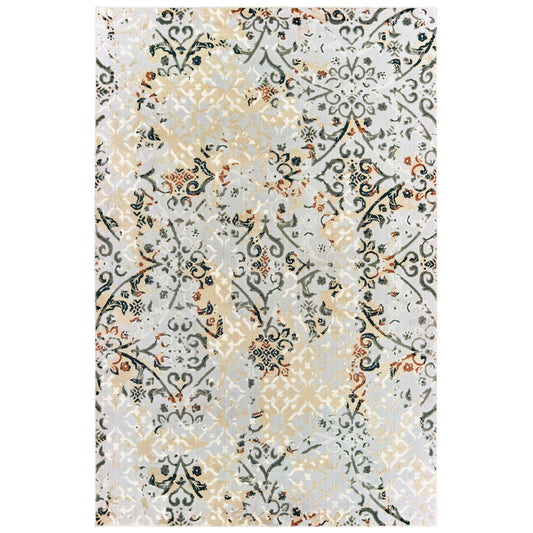Bowen 108W2 Grey Distressed Rug