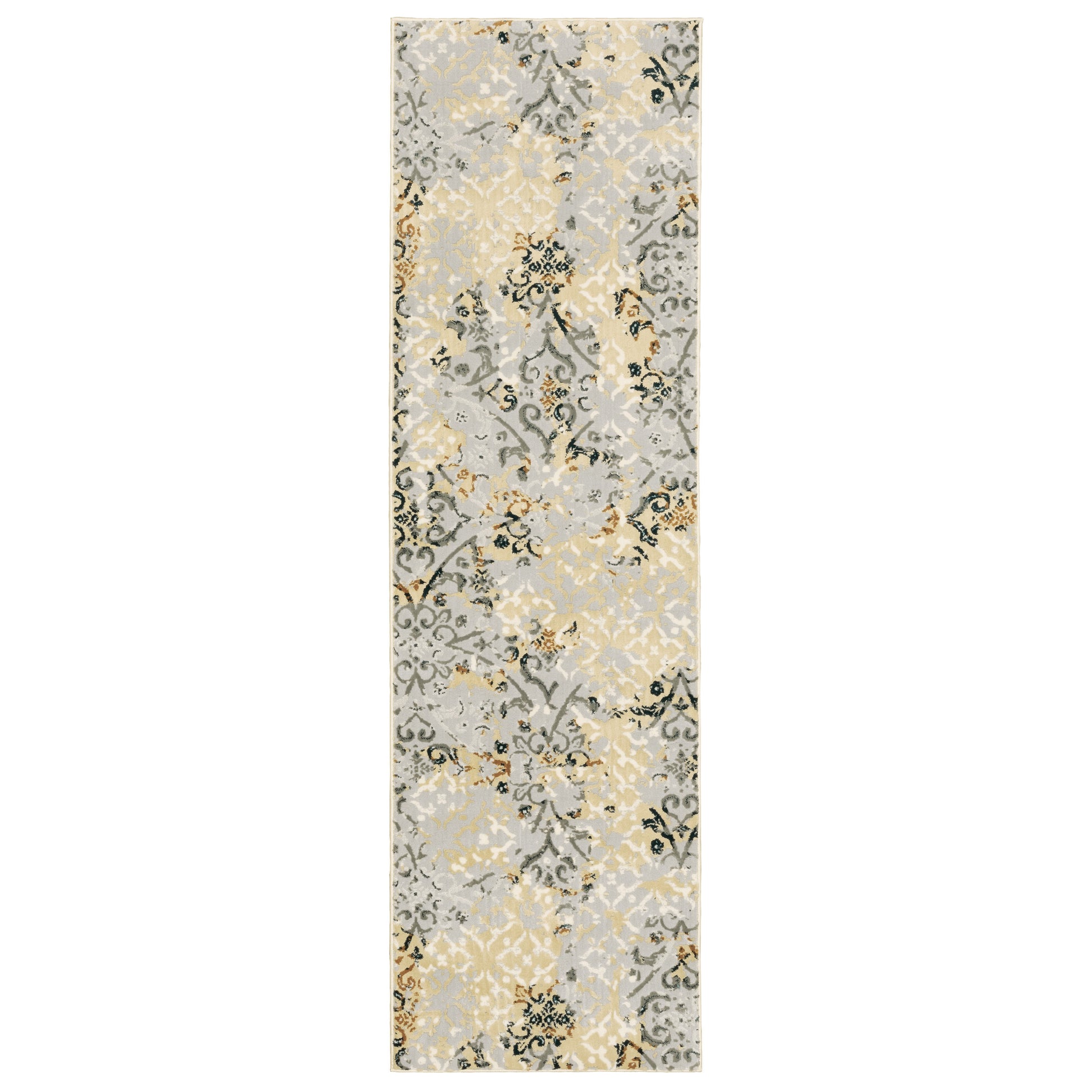 Bowen 108W2 Grey Distressed Rug