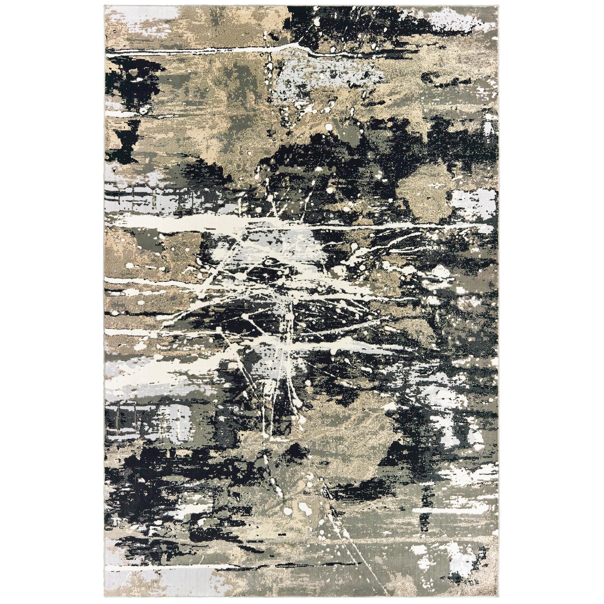 Bowen 109E2 Black Abstract Rug