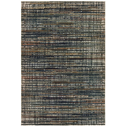 Bowen 1332H Black Stripe Rug
