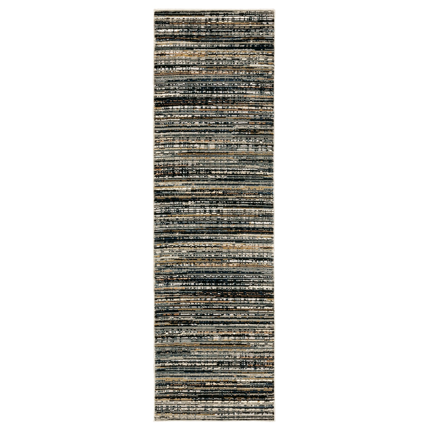 Bowen 1332H Black Stripe Rug
