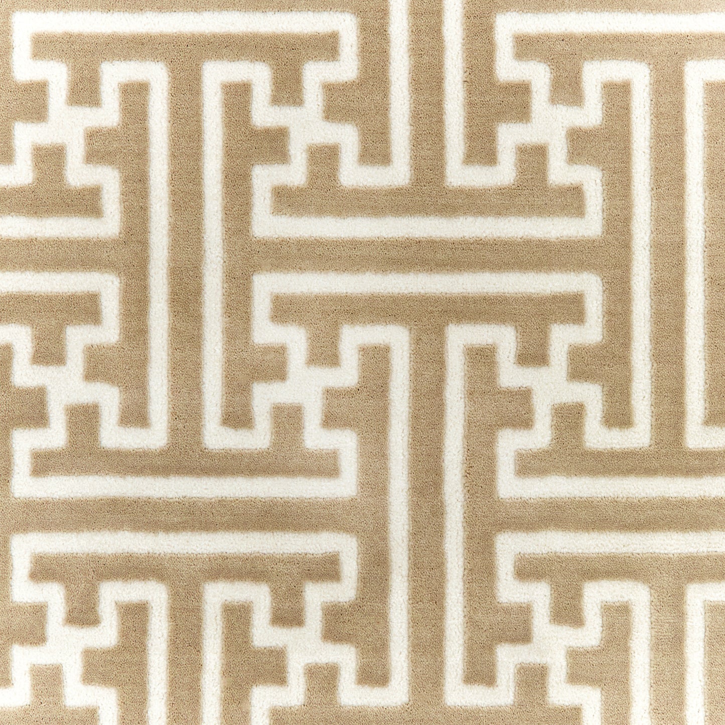 Bowen Geometric Gold/ Ivory Cut Pile Rug