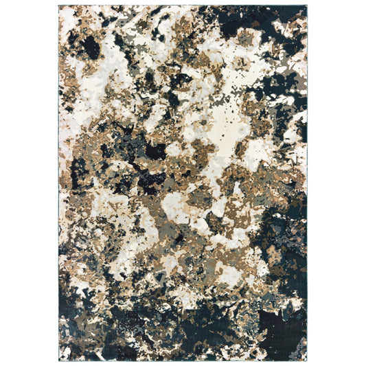 Bowen 1808Q Navy Abstract Rug
