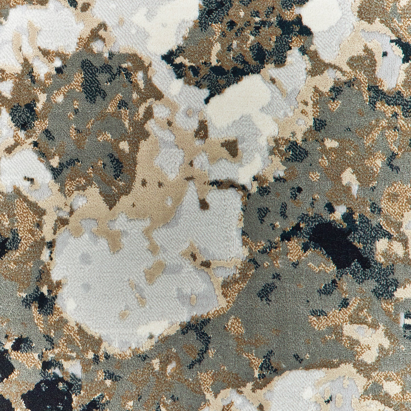 Bowen Abstract Navy/ Gold Cut Pile Rug