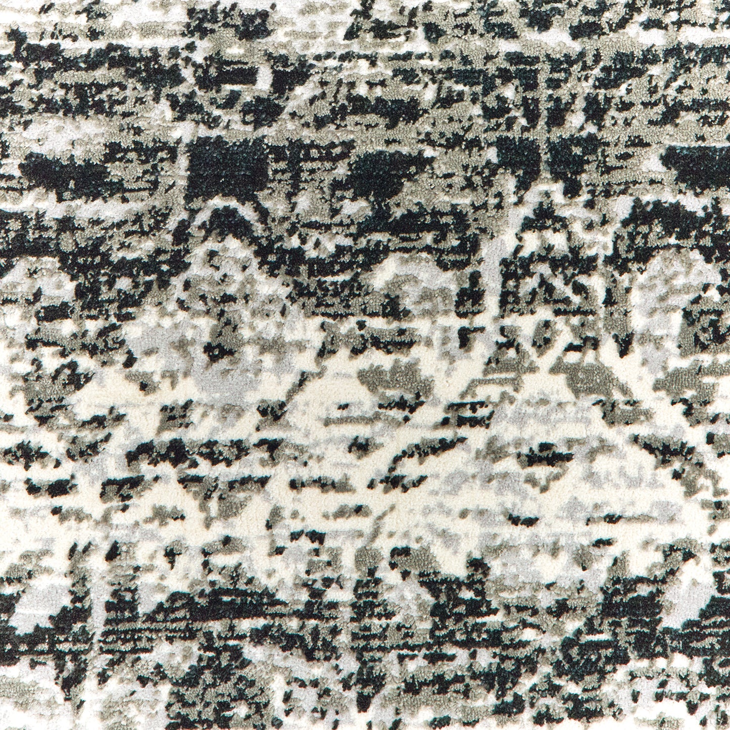 Bowen Abstract Grey/ Ivory Distressed Cut Pile Rug