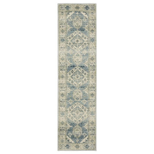 Branson BR03A Blue Medallion Rug