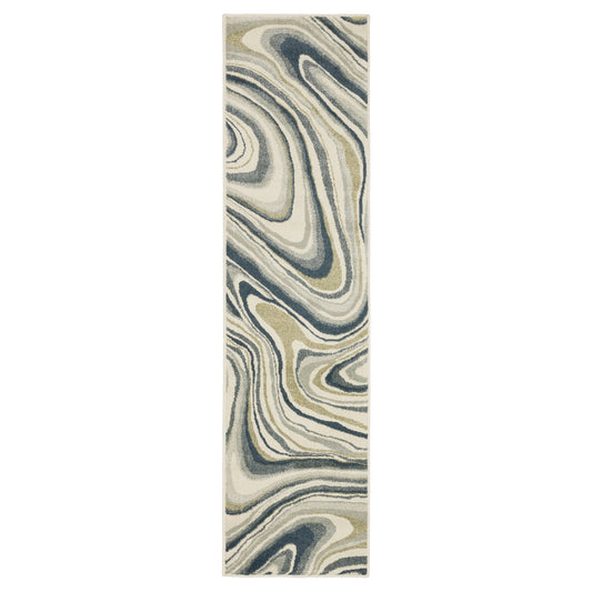Branson BR07A Ivory Abstract Rug