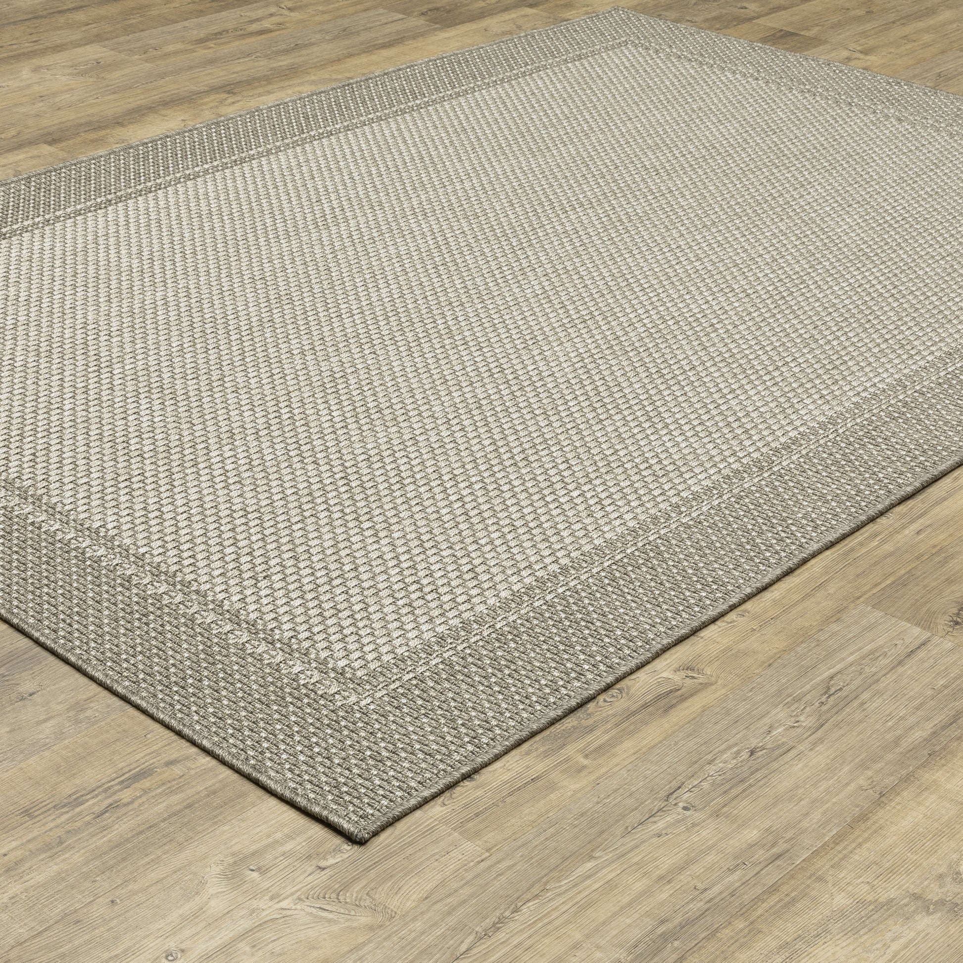 Caicos CA03N Grey Border Rug